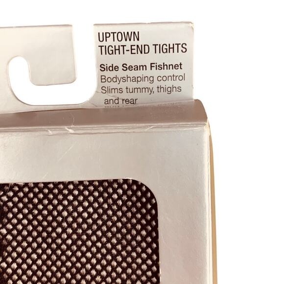 SPANX Black Side Seam Fishnet Tight-End Tights Size A - Picture 4 of 6